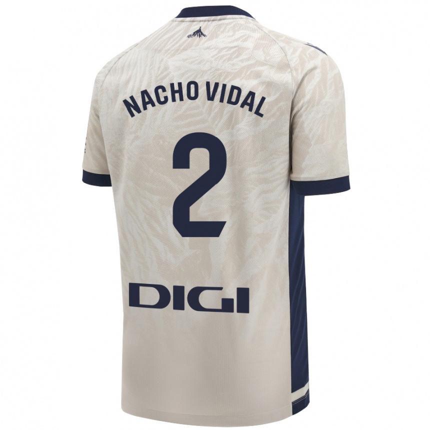 Niño Fútbol Camiseta Nacho Vidal #2 Gris Claro 2ª Equipación 2024/25