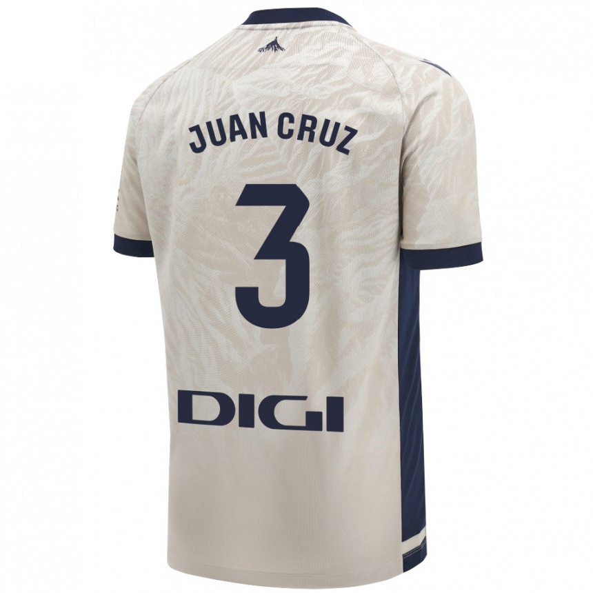 Niño Fútbol Camiseta Juan Cruz #3 Gris Claro 2ª Equipación 2024/25