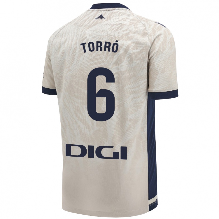 Niño Fútbol Camiseta Lucas Torró #6 Gris Claro 2ª Equipación 2024/25