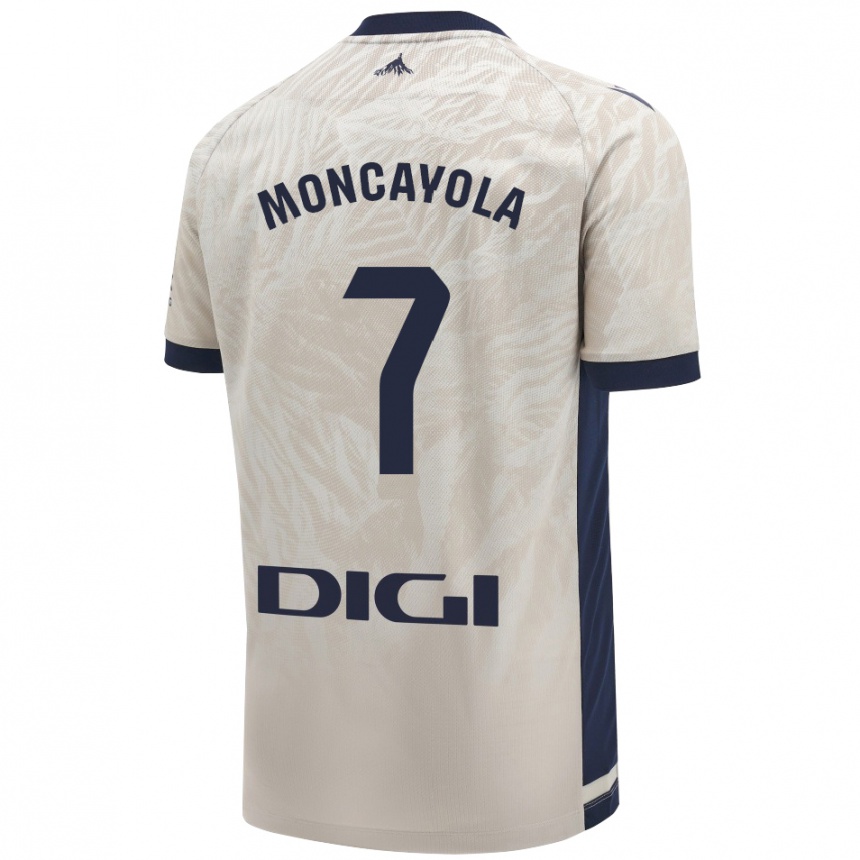 Niño Fútbol Camiseta Jon Moncayola #7 Gris Claro 2ª Equipación 2024/25