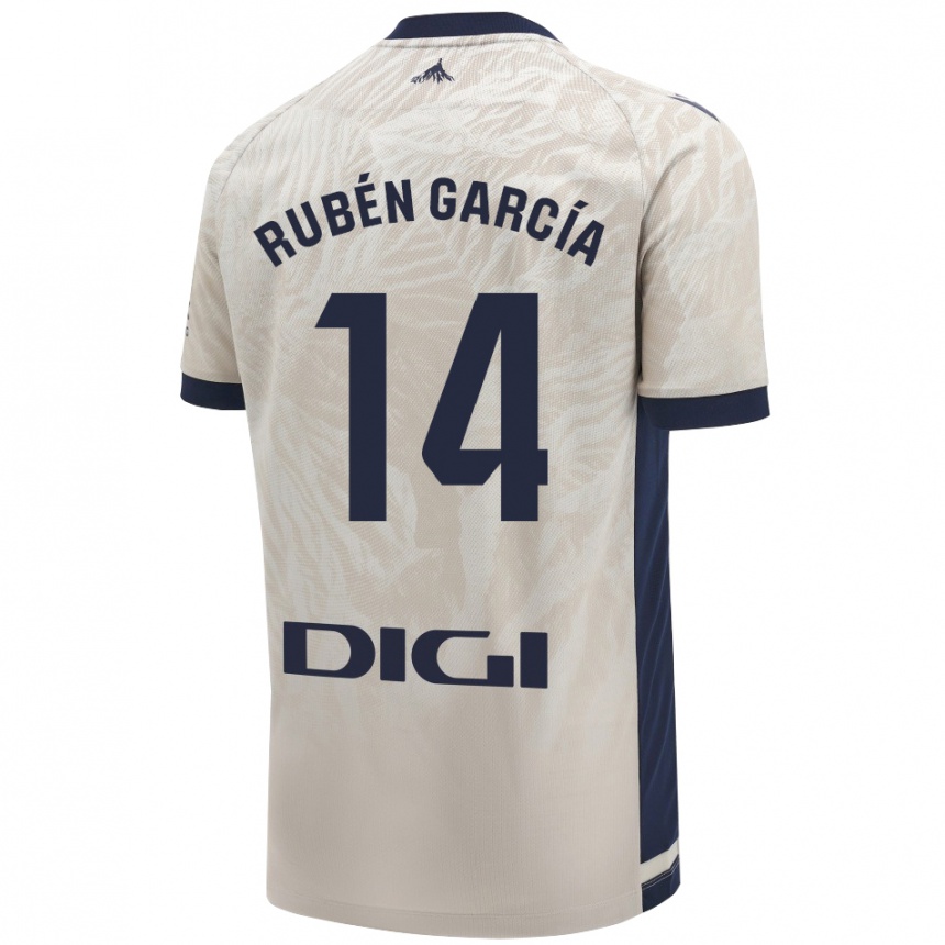 Niño Fútbol Camiseta Rubén García #14 Gris Claro 2ª Equipación 2024/25