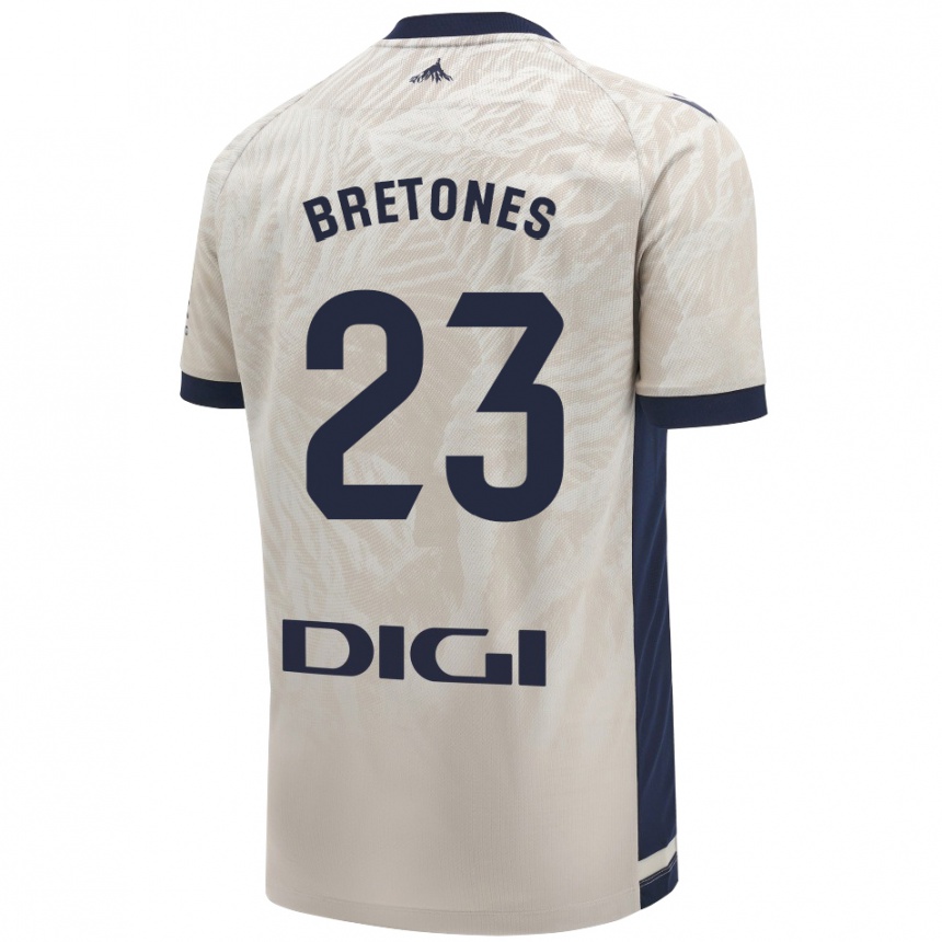 Niño Fútbol Camiseta Abel Bretones #23 Gris Claro 2ª Equipación 2024/25