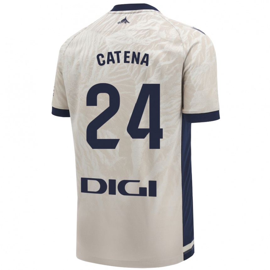 Niño Fútbol Camiseta Alejandro Catena #24 Gris Claro 2ª Equipación 2024/25