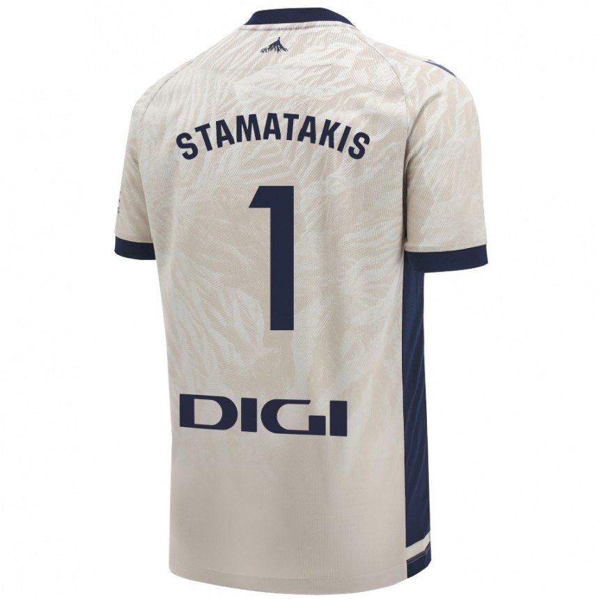 Niño Fútbol Camiseta Dimitrios Stamatakis #1 Gris Claro 2ª Equipación 2024/25