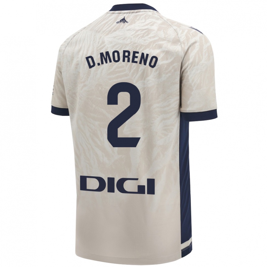 Niño Fútbol Camiseta Diego Moreno #2 Gris Claro 2ª Equipación 2024/25