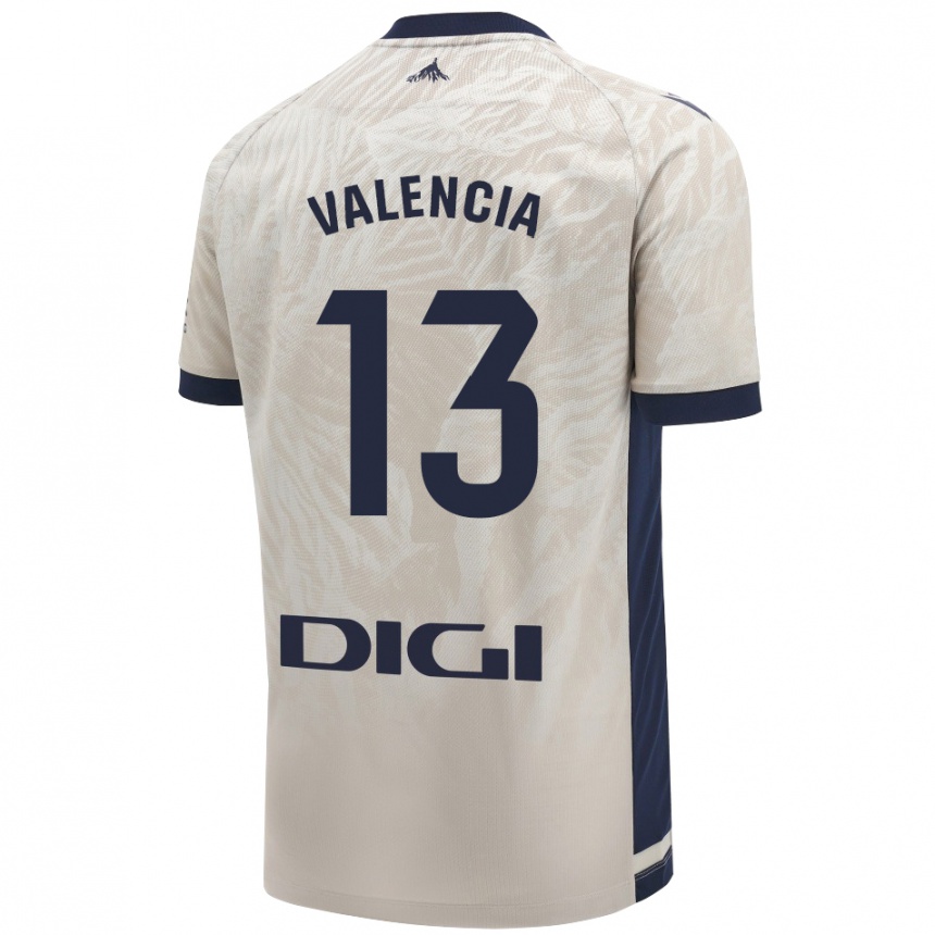 Niño Fútbol Camiseta Pablo Valencia #13 Gris Claro 2ª Equipación 2024/25