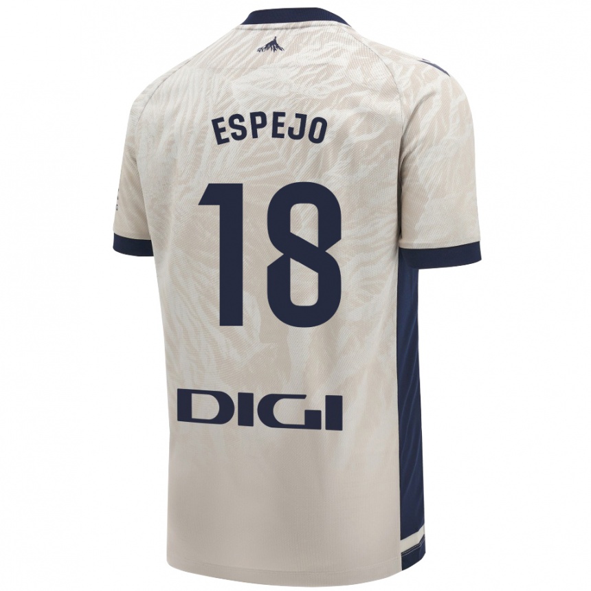 Niño Fútbol Camiseta Diego Espejo #18 Gris Claro 2ª Equipación 2024/25