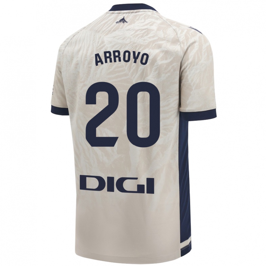 Niño Fútbol Camiseta Roberto Arroyo #20 Gris Claro 2ª Equipación 2024/25