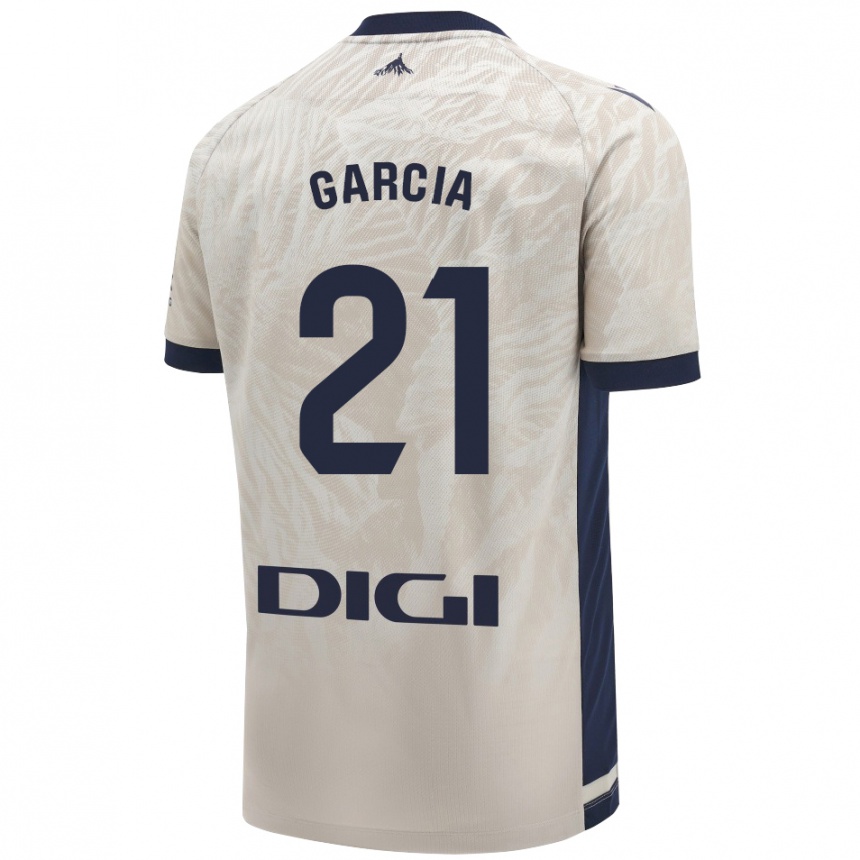 Niño Fútbol Camiseta Jon García #21 Gris Claro 2ª Equipación 2024/25