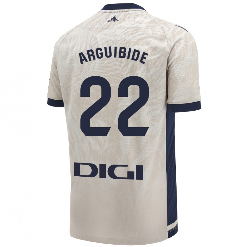 Niño Fútbol Camiseta Iñigo Arguibide #22 Gris Claro 2ª Equipación 2024/25