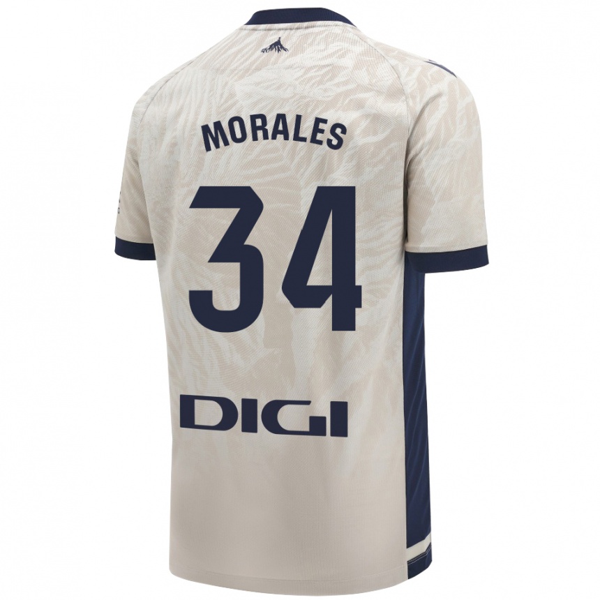 Niño Fútbol Camiseta Anai Morales #34 Gris Claro 2ª Equipación 2024/25