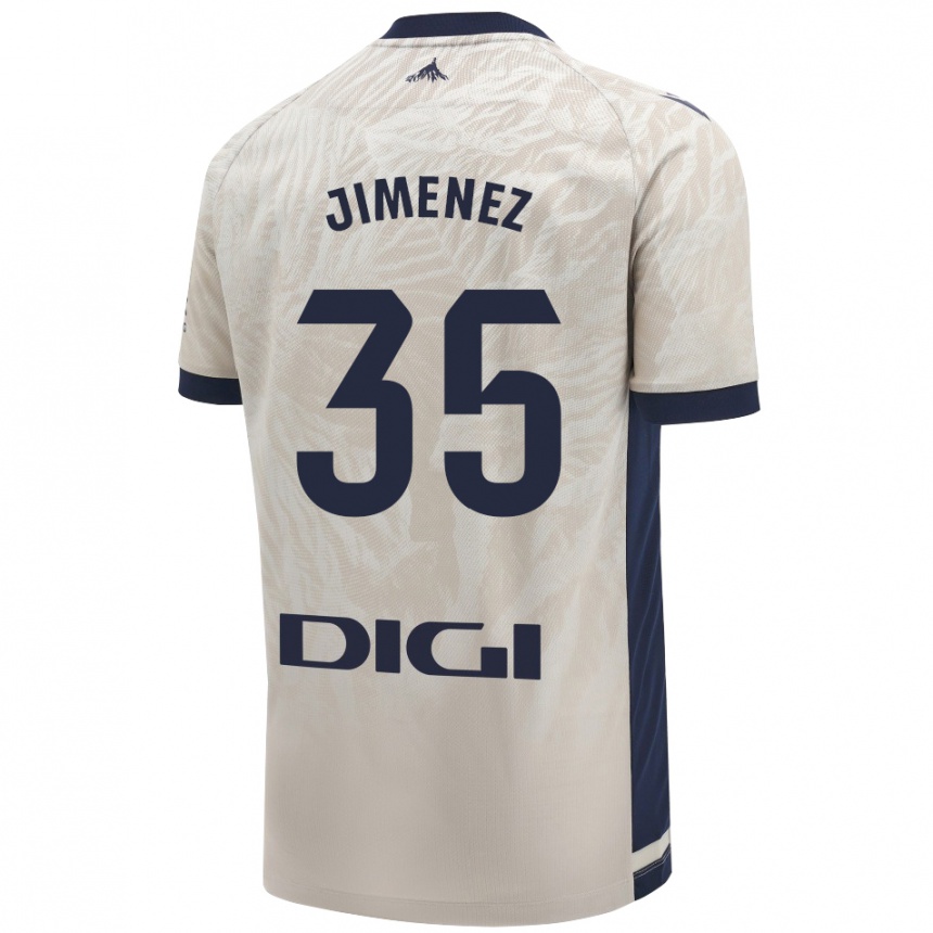 Niño Fútbol Camiseta Álex Jimenez #35 Gris Claro 2ª Equipación 2024/25