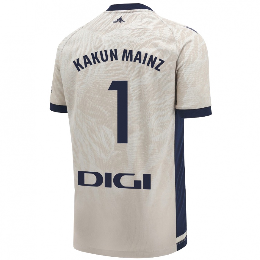 Niño Fútbol Camiseta Kakun Mainz #1 Gris Claro 2ª Equipación 2024/25