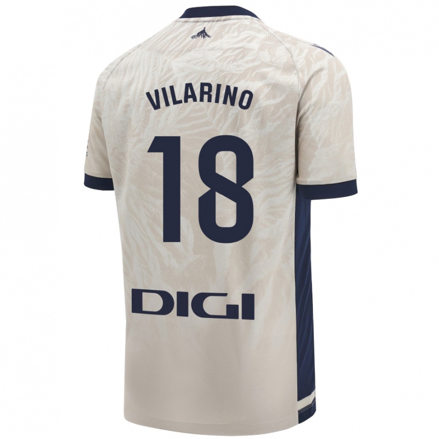 Niño Fútbol Camiseta Maitane Vilariño #18 Gris Claro 2ª Equipación 2024/25