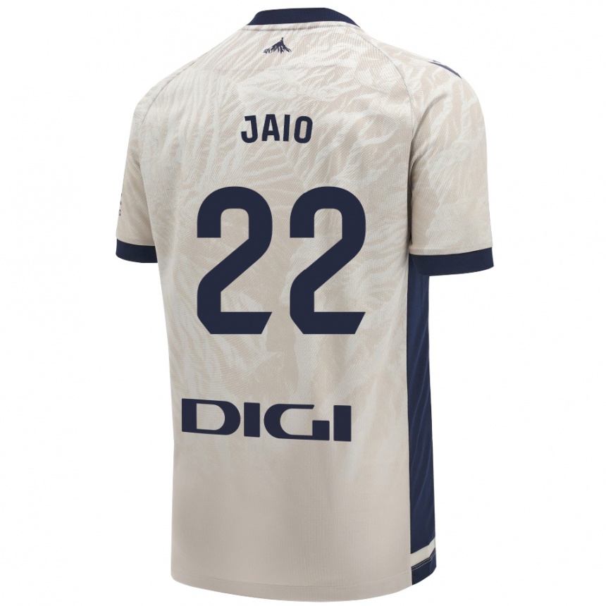 Niño Fútbol Camiseta Jaione Larraiotz Senosiain #22 Gris Claro 2ª Equipación 2024/25