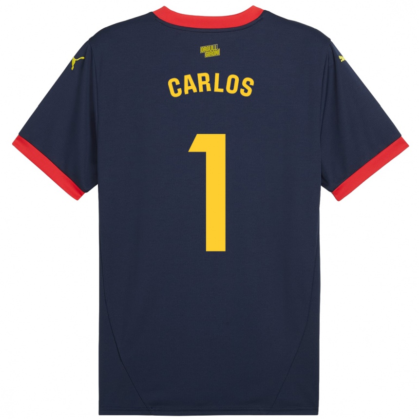 Niño Fútbol Camiseta Juan Carlos #1 Azul Marino Rojo 2ª Equipación 2024/25