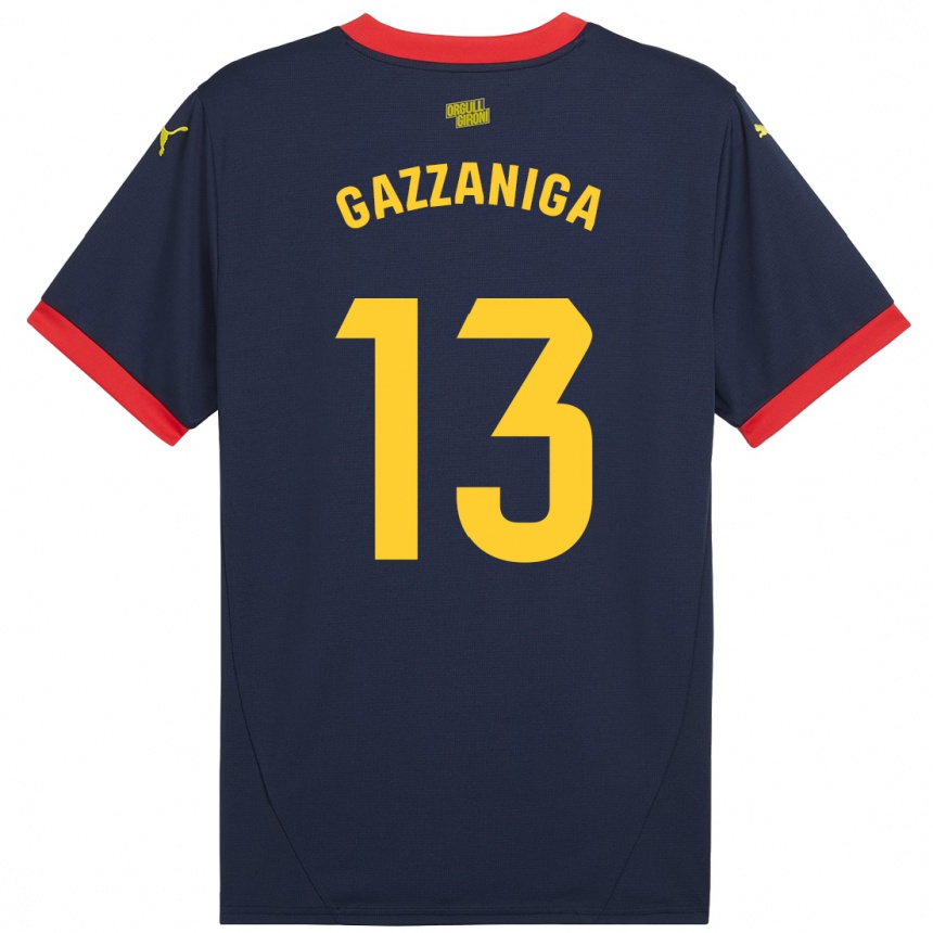 Niño Fútbol Camiseta Paulo Gazzaniga #13 Azul Marino Rojo 2ª Equipación 2024/25