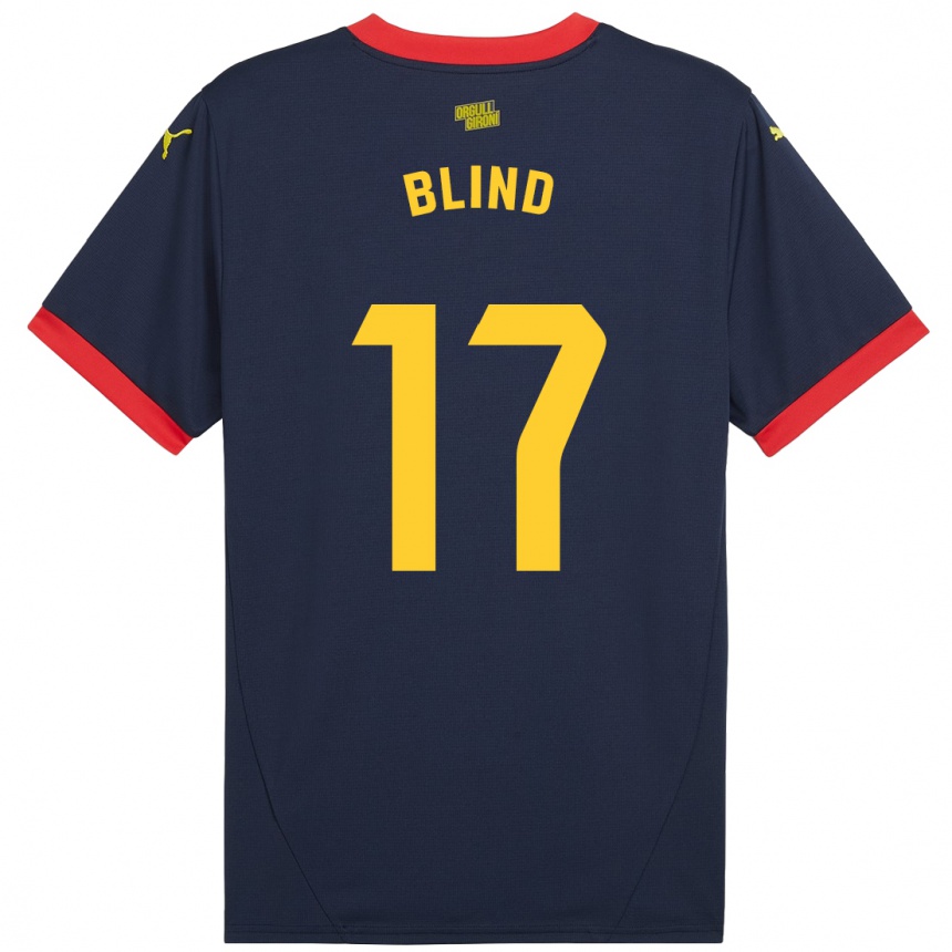 Niño Fútbol Camiseta Daley Blind #17 Azul Marino Rojo 2ª Equipación 2024/25