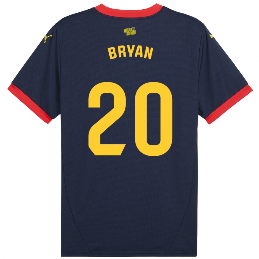 Niño Fútbol Camiseta Bryan Gil #20 Azul Marino Rojo 2ª Equipación 2024/25