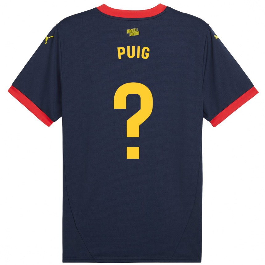 Niño Fútbol Camiseta Sergi Puig #0 Azul Marino Rojo 2ª Equipación 2024/25