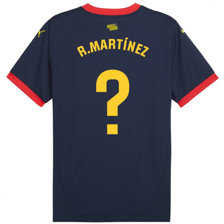 Niño Fútbol Camiseta Raúl Martínez #0 Azul Marino Rojo 2ª Equipación 2024/25