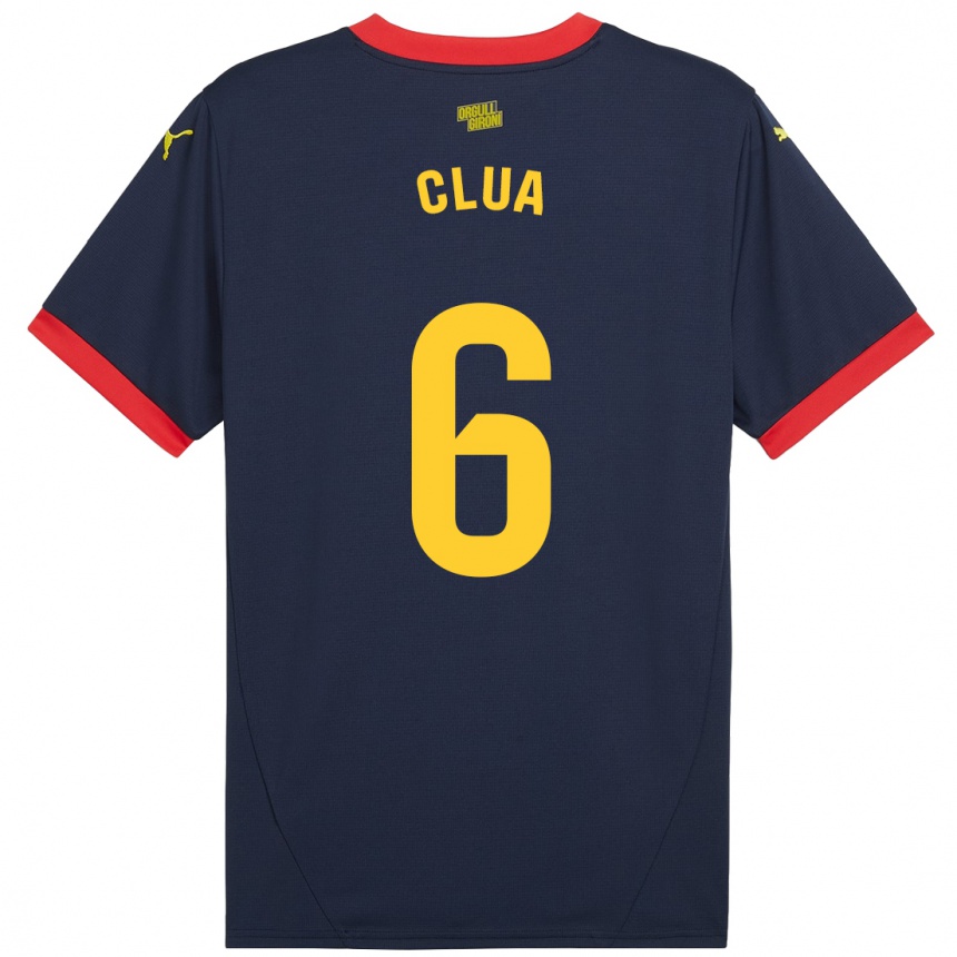 Niño Fútbol Camiseta Silvi Clua #6 Azul Marino Rojo 2ª Equipación 2024/25