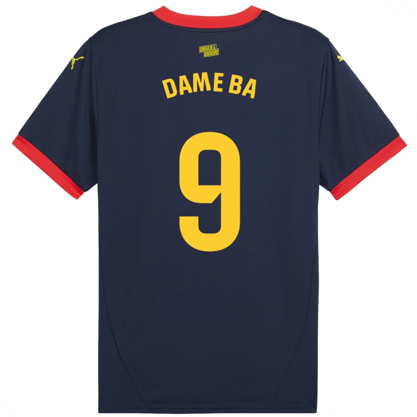 Niño Fútbol Camiseta Papa Dame Ba #9 Azul Marino Rojo 2ª Equipación 2024/25