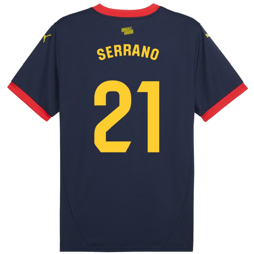 Niño Fútbol Camiseta Ot Serrano #21 Azul Marino Rojo 2ª Equipación 2024/25