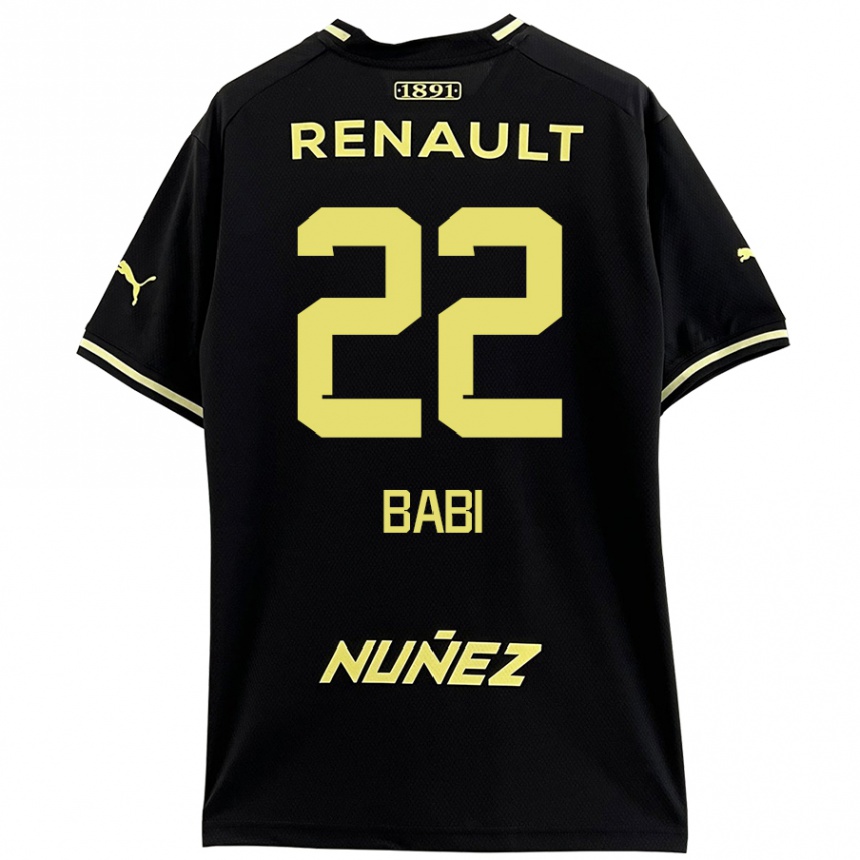 Niño Fútbol Camiseta Matheus Babi #22 Negro Amarillo 2ª Equipación 2024/25