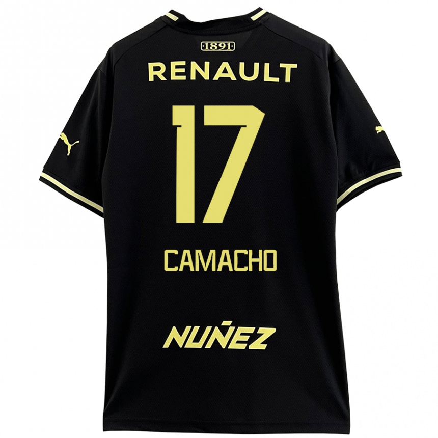 Niño Fútbol Camiseta Sebastián Camacho #17 Negro Amarillo 2ª Equipación 2024/25