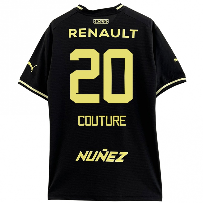 Niño Fútbol Camiseta Lorenzo Couture #20 Negro Amarillo 2ª Equipación 2024/25