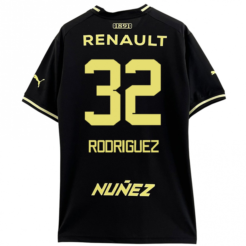 Niño Fútbol Camiseta Randall Rodríguez #32 Negro Amarillo 2ª Equipación 2024/25