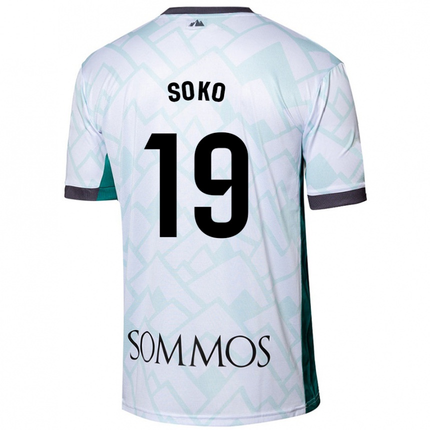 Niño Fútbol Camiseta Patrick Soko #19 Blanco Verde 2ª Equipación 2024/25