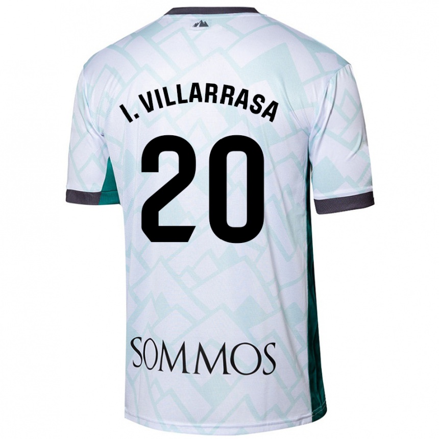 Niño Fútbol Camiseta Ignasi Vilarrasa #20 Blanco Verde 2ª Equipación 2024/25