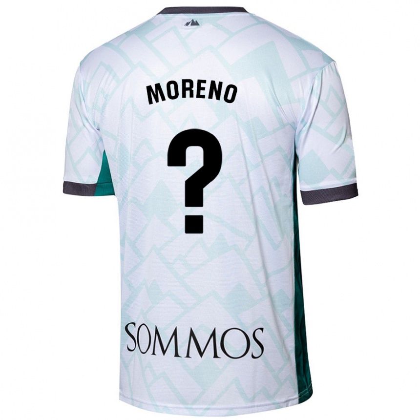 Niño Fútbol Camiseta Eloy Moreno #0 Blanco Verde 2ª Equipación 2024/25