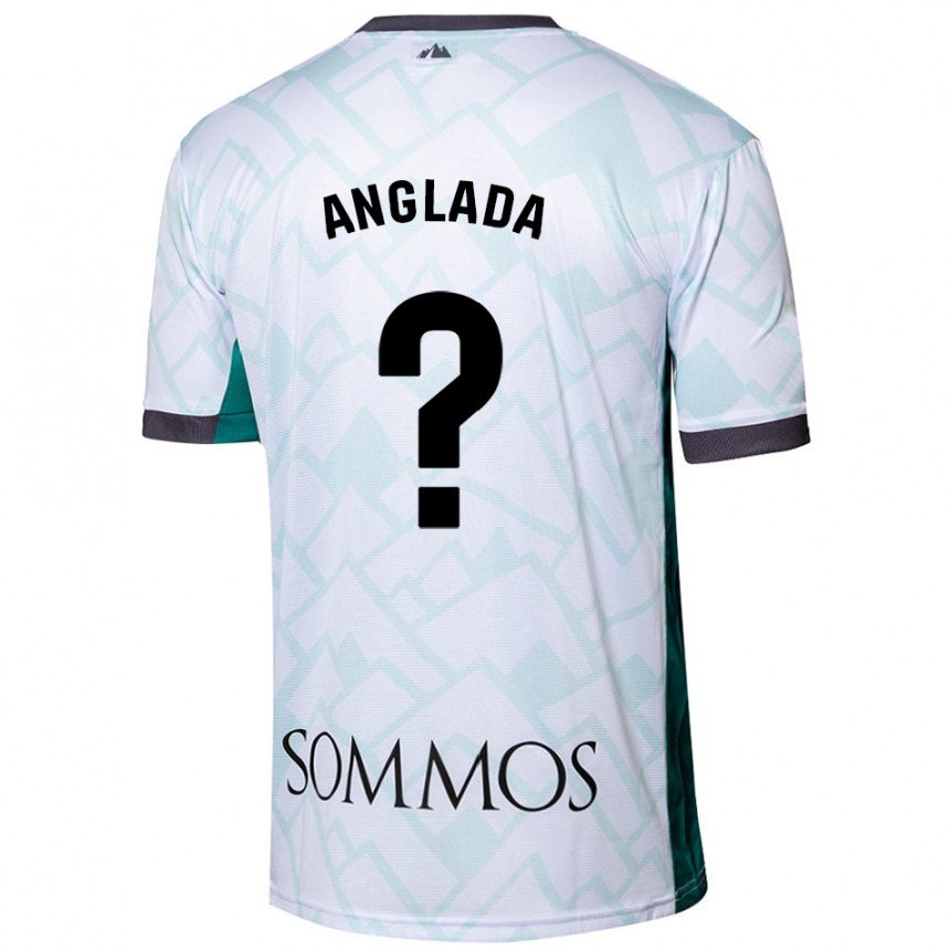 Niño Fútbol Camiseta Hugo Anglada #0 Blanco Verde 2ª Equipación 2024/25