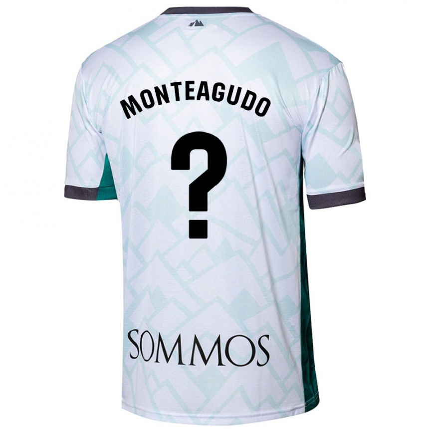 Niño Fútbol Camiseta Miguel Monteagudo #0 Blanco Verde 2ª Equipación 2024/25