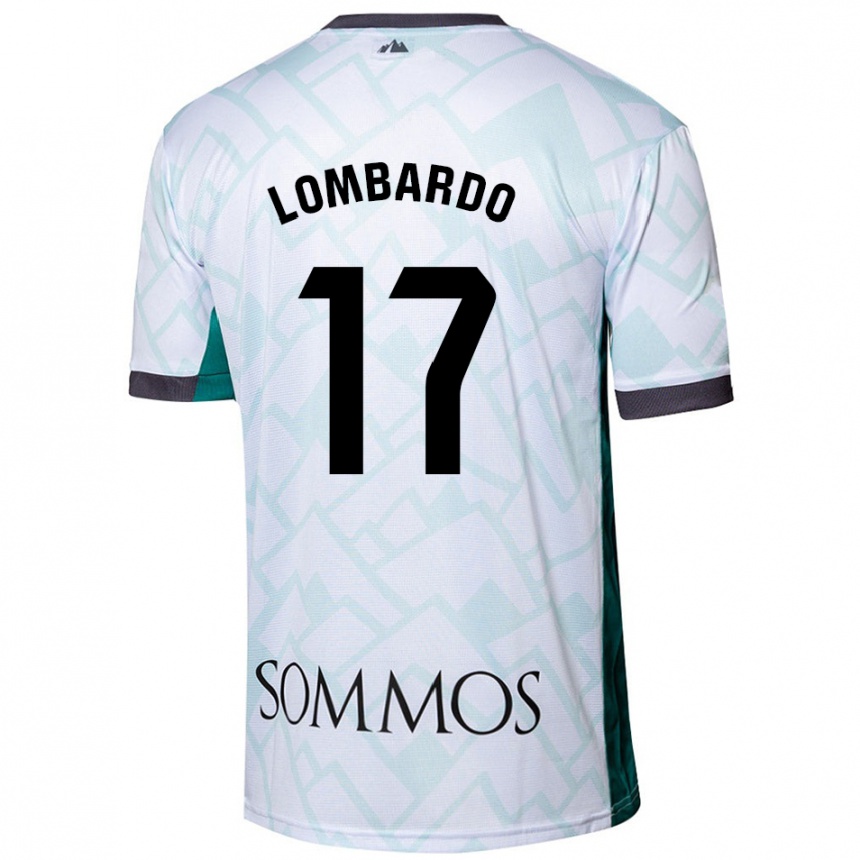 Niño Fútbol Camiseta Enzo Lombardo #17 Blanco Verde 2ª Equipación 2024/25