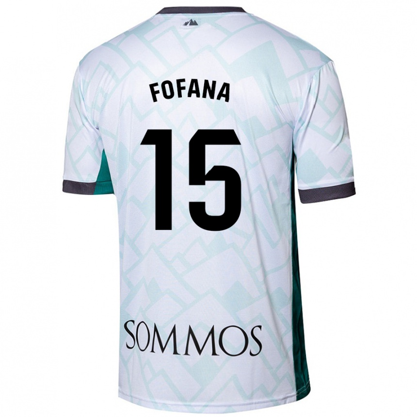 Niño Fútbol Camiseta Fadia Fofana #15 Blanco Verde 2ª Equipación 2024/25