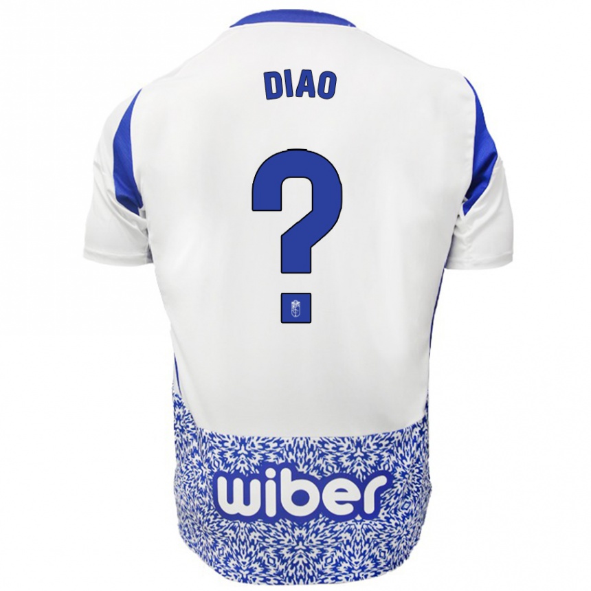 Niño Fútbol Camiseta Siren Diao #0 Blanco Azul 2ª Equipación 2024/25