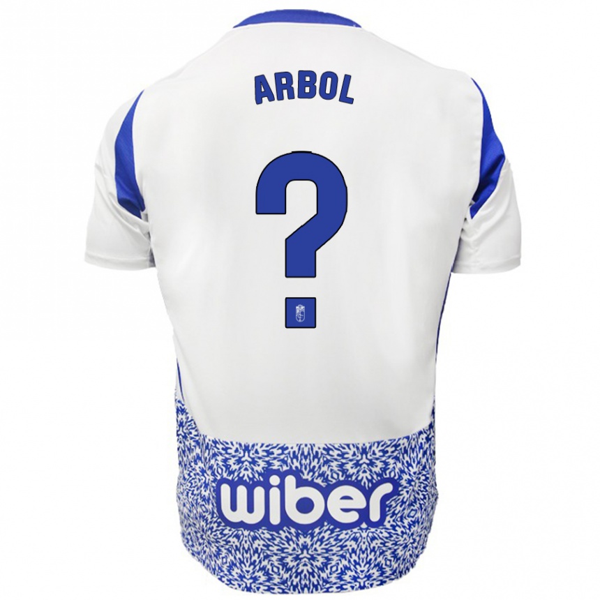 Niño Fútbol Camiseta Fran Árbol #0 Blanco Azul 2ª Equipación 2024/25