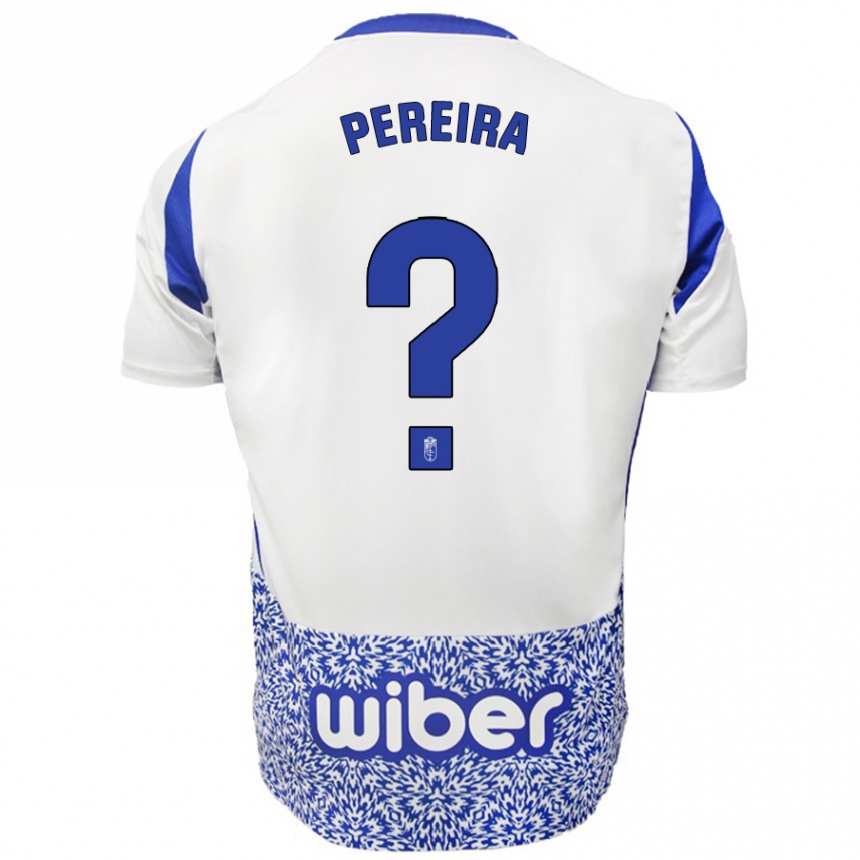 Niño Fútbol Camiseta João Pereira #0 Blanco Azul 2ª Equipación 2024/25