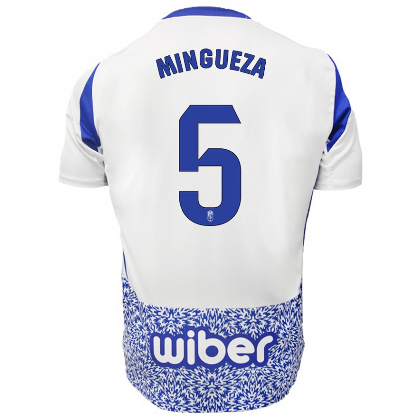 Niño Fútbol Camiseta Ariadna Mingueza #5 Blanco Azul 2ª Equipación 2024/25