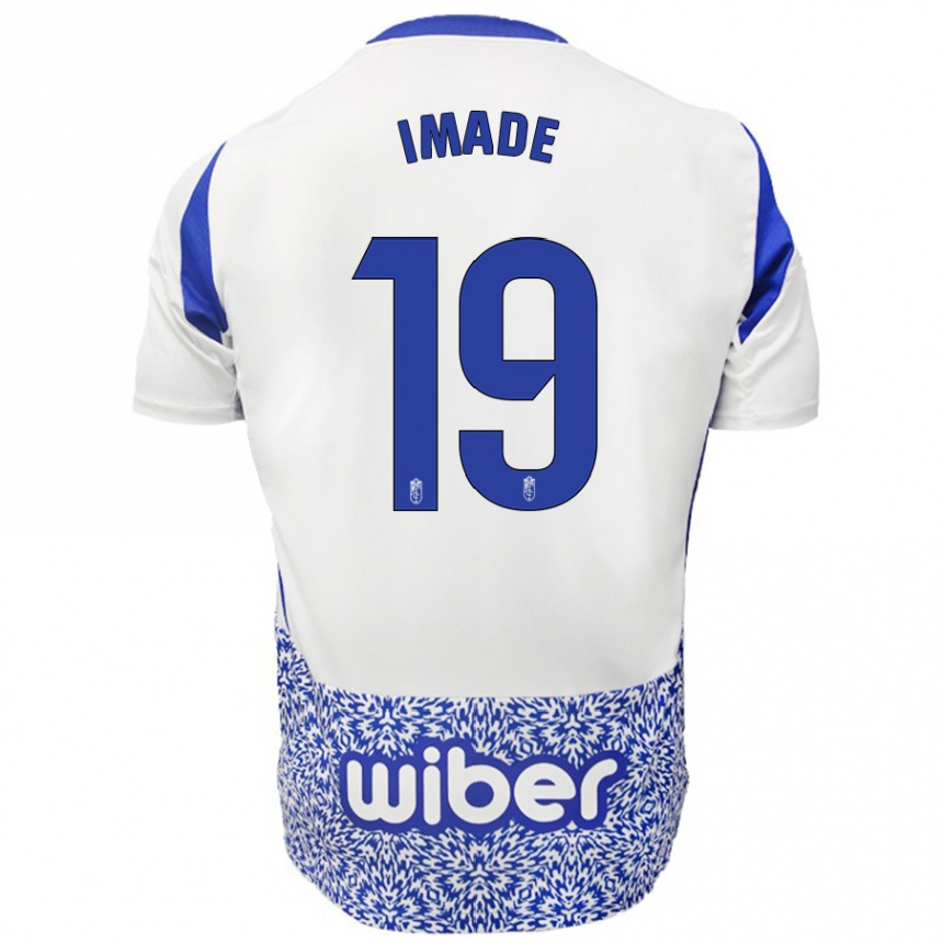 Niño Fútbol Camiseta Edna Imade #19 Blanco Azul 2ª Equipación 2024/25