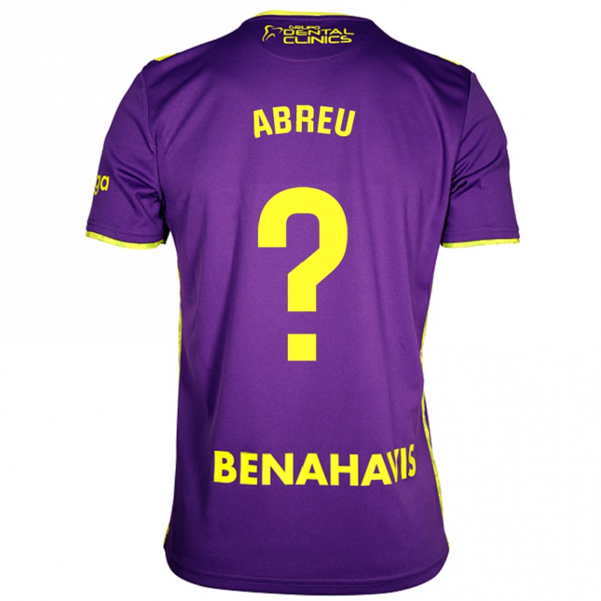 Niño Fútbol Camiseta Marco Abreu #0 Púrpura Amarillo 2ª Equipación 2024/25