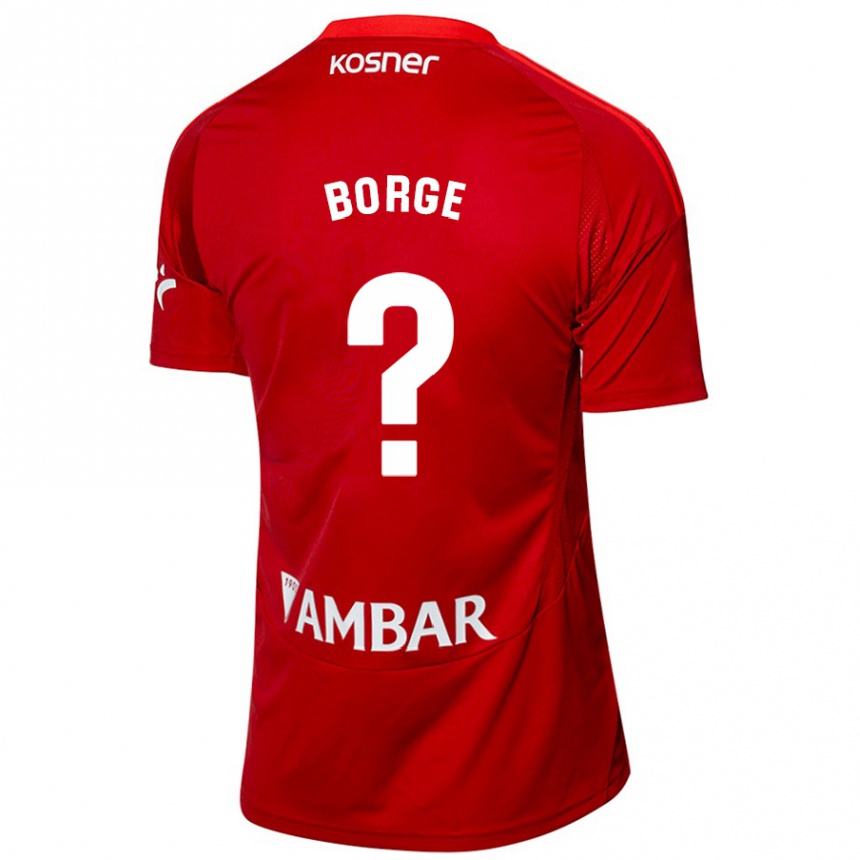 Niño Fútbol Camiseta Andrés Borge #0 Blanco Azul 2ª Equipación 2024/25