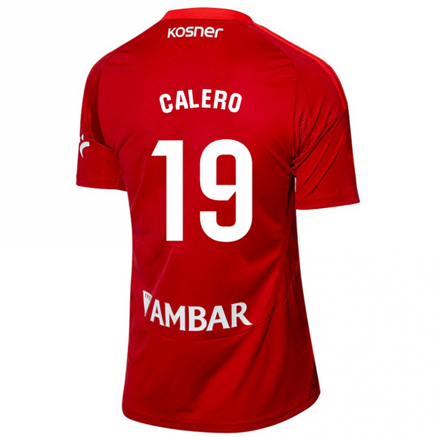 Niño Fútbol Camiseta Iván Calero #19 Blanco Azul 2ª Equipación 2024/25