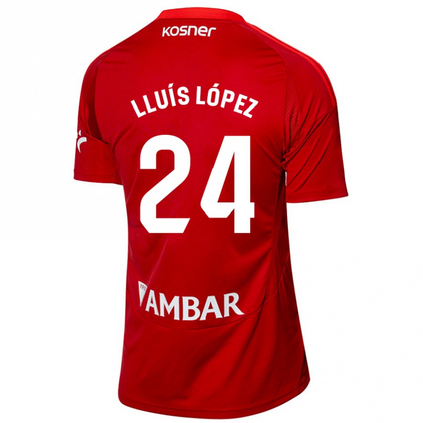 Niño Fútbol Camiseta Lluís López #24 Blanco Azul 2ª Equipación 2024/25