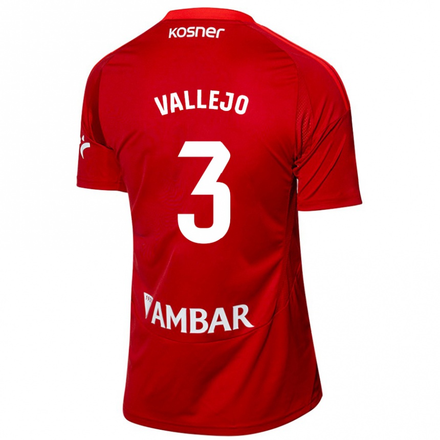 Niño Fútbol Camiseta Jaime Vallejo #3 Blanco Azul 2ª Equipación 2024/25