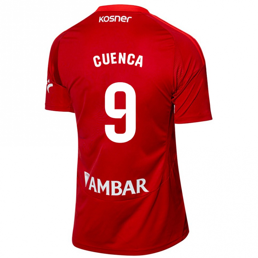 Niño Fútbol Camiseta Marcos Cuenca #9 Blanco Azul 2ª Equipación 2024/25